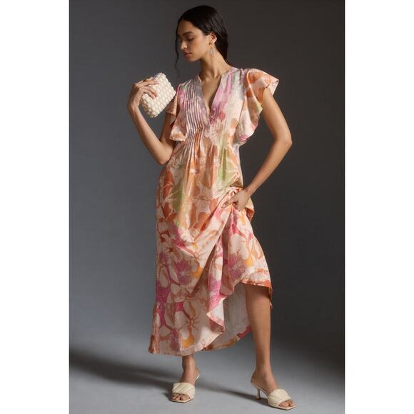 Anthropologie Multicolor Floral Maxi Dress - Picture 1 of 12